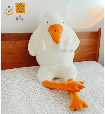 Playful Picks Big White Goose Plush Pillow For Sleep, Cuddling, Relaxation & Comfort Gifting l