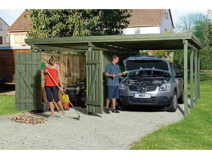 Weka Carport 607 mit Geräteraum 5.8 × 4.8 m