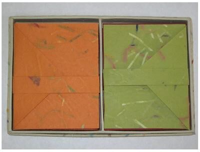 DIFFERENT STROKES Boxed Notecards with Envelopes   Tree-free Recycled Cotton Paper   4x5 inch cards   Set of 16