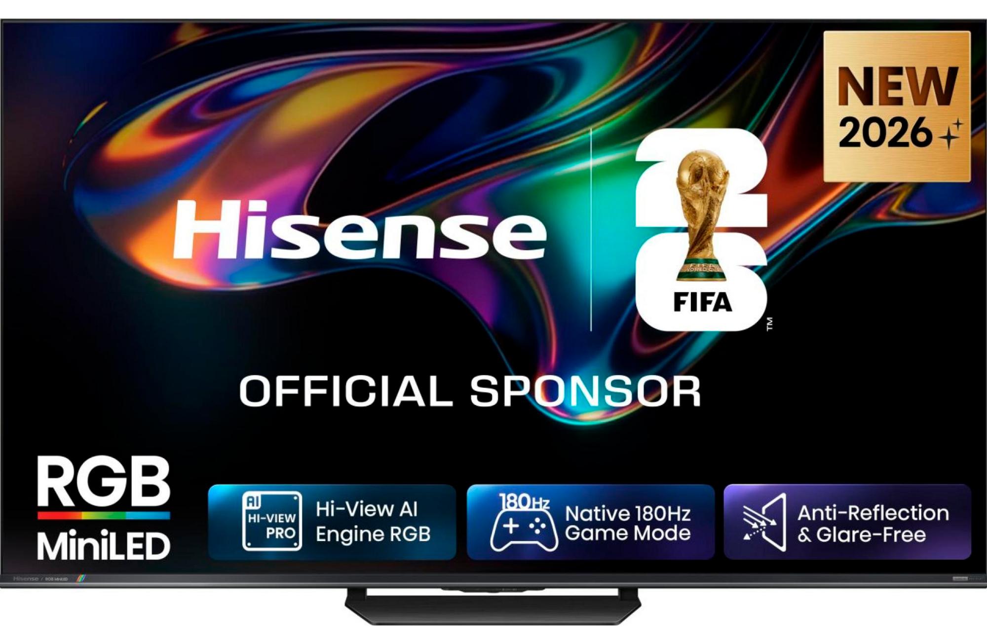 Hisense 55 '' UR8DS | RGB MiniLED Smart TV 4K 180 Hz, 139,7 cm (55"), 3840 x 2160 Pixel, RGB-Mini LED, Smart-TV, WLAN, Schwarz