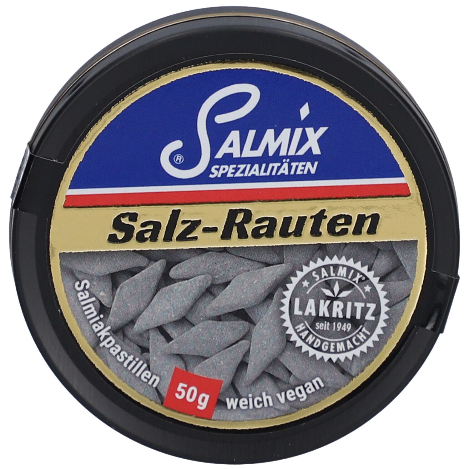 Salmix Salmiakpastillen Salz-Rauten weich vegan 50 g Pastillen