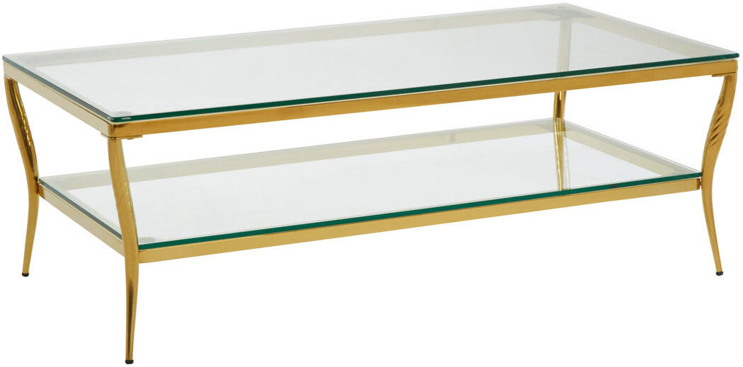 Etta Avenue Hakon Four Leg Coffee Table Clear 45cm H X 130cm W X 70cm D