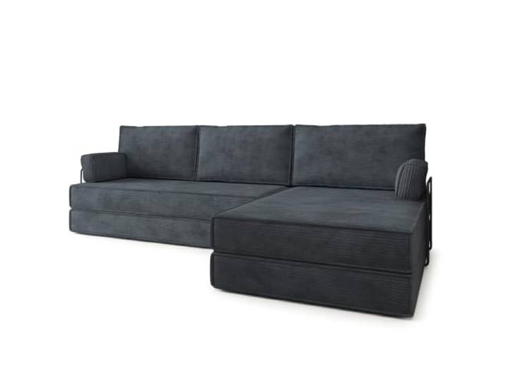 Masseno Schaumstoff-Ecksofas ANKO mit Metallgestell, Modulares Schlafsofa aus Schaumstoff, Klappbares Bodensofa, Schlaffunktion, Ohne Montage - Grau, POSO 34