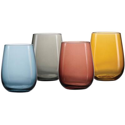 Gläser-Set RITZENHOFF & BREKER "Palermo", bunt, B:8cm H:11cm Ø:8cm, Glas, Trinkgefäße, Trinkglas im 4er Set, je 475 ml