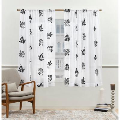 Nicole Miller New York Mabel Sheer Rod Pocket Curtain Panel Pair
