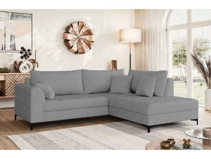 OTTO home Ecksofa LEEVKE Design-Sofa mit Ottomane rechts/links bestellbar, Breite 232 cm, in vielen modernen Farben erhältlich, belastbar bis 480 kg