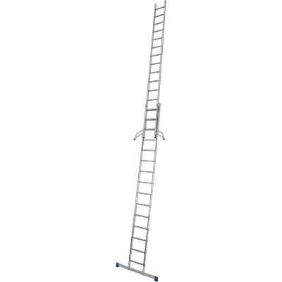 Schiebeleiter KRAUSE "STABILO", silber (silberfarben), B:43cm H:440cm, Aluminium, Leitern