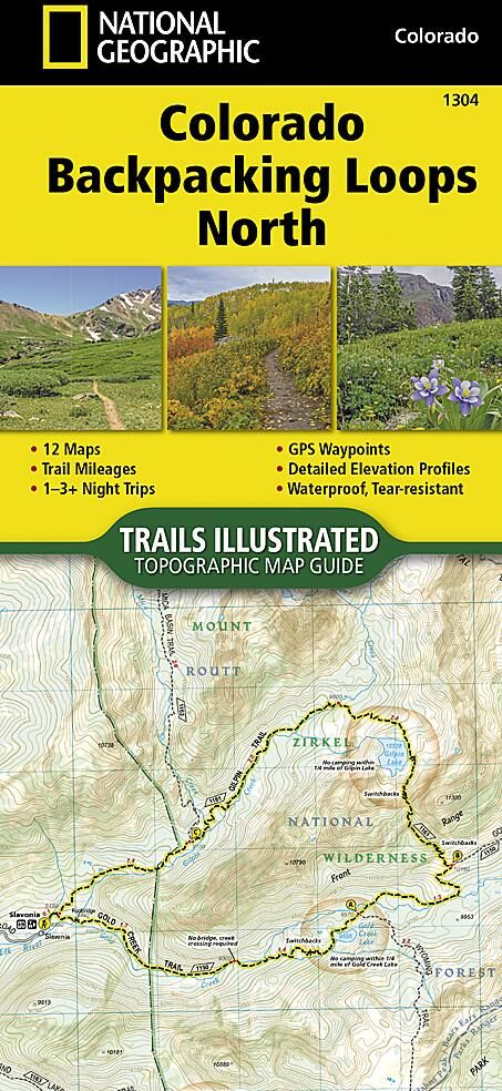 Carte de randonnée n° 1304 - Colorado Backpack Loops Nord   National Geographic - Papier