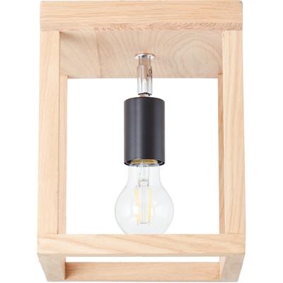 BRILLIANT Deckenleuchte "Nerea", braun (holzfarben), 1, H: 25cm, 1 Stk., Leuchten, 25 x 20 x 20 cm, E27, Holz/Metall, eiche geölt, Deckenleuchte