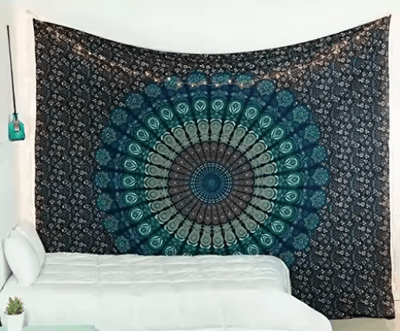 Inspire Picks Hippie Mandala Tapestry Wall Hanging Bohemian Psychedelic Vintage Room Decor 6 150x130cm