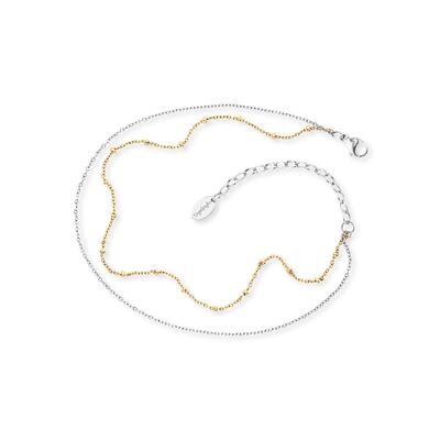 Fußkette ENGELSRUFER "Twin Moonlight Bicolor", gold (edelstahlfarben, gelbgoldfarben), Fußketten, Damen, Edelstahl