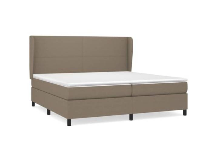PUGYNBK Boxspringbett, 200 x 200 cm, mit verstellbarem Kopfteil Taschenfederkernmatratze, mittlere Festigkeit, atmungsaktives Gewebe, Rückenstütze
