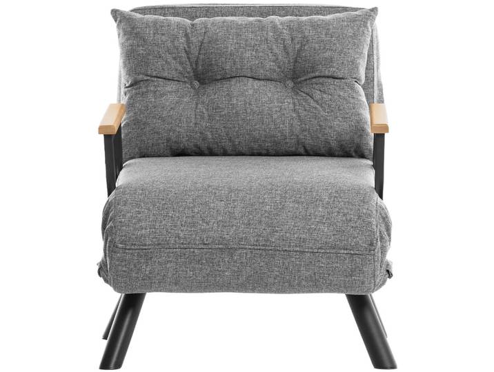 Funktionaler Sessel Foldbar Leinen hellgrau ausziehbar B 78 cm T 60 cm H 78 cm - Sessel