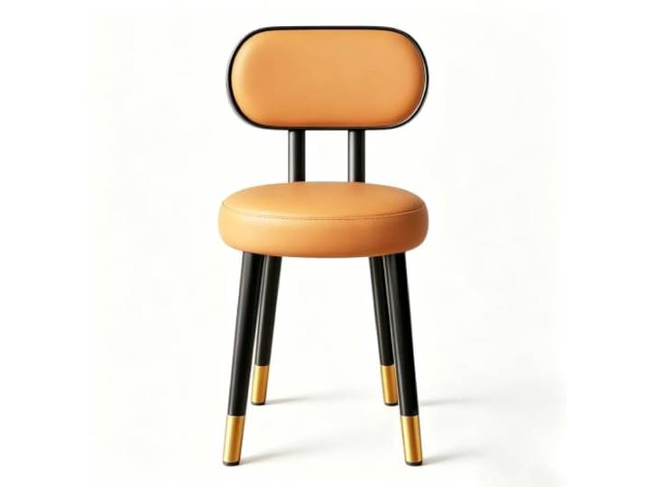 FCZVWPR Moderner Esszimmerstuhl, Beistellstuhl Mit Metallgestell, Bequemer Arbeitsstuhl, Gepolstertes Design, Robust, For Pub Coffee Home Dining Kitchen Island(Orange)
