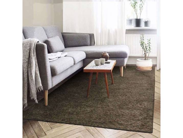 Tapis texturé vintage marron écorce 190x290
