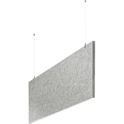 baffel-Set - Deckenträger Farbe: lichtgrau, Größe: 100x75x2,5cm