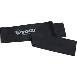 Togu Fitnessband Theragym, sehr stark, 1,2 m x 12,8cm, bis 3,3 kg Widerstand, schwarz, Flachband aus Latex
