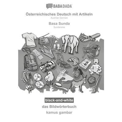 Österreichisches Deutsch mit Artikeln - Basa Sunda, das Bildwörterbuch, BW, Taschenbuch von Babadada GmbH, Babadada, 978-3-366-12013-1