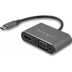 StarTech USB-C zu VGA und HDMI Adapter (HDMI, VGA), Video Adapter, Grau