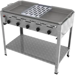 ChattenGlut, Gasgrill, Gasbräter 5-flammig mit Reibekuchen Auflage (22.50 kW)
