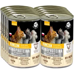 PetRepublic Huhn-Monoproteinfutter für Katzen, Stücke in Sauce 10x400g