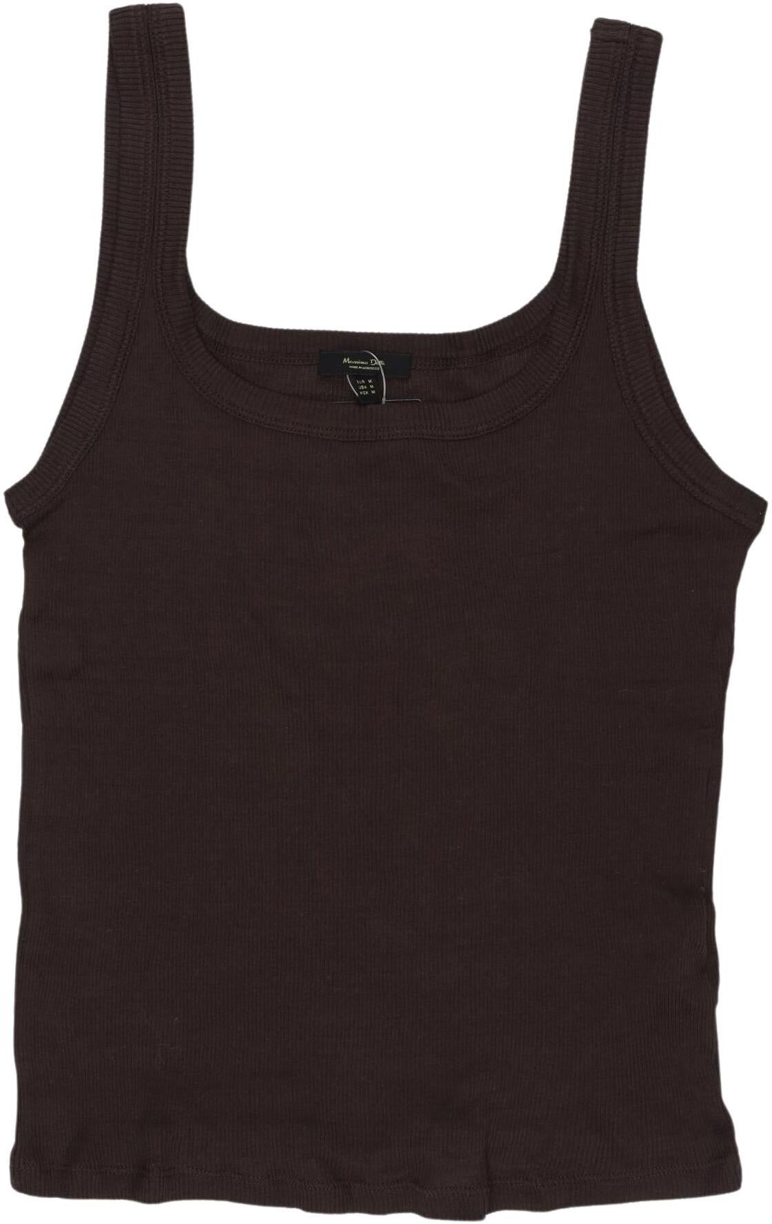 Massimo Dutti Damen Top, Braun, Gr. M, Baumwolle - Second Hand