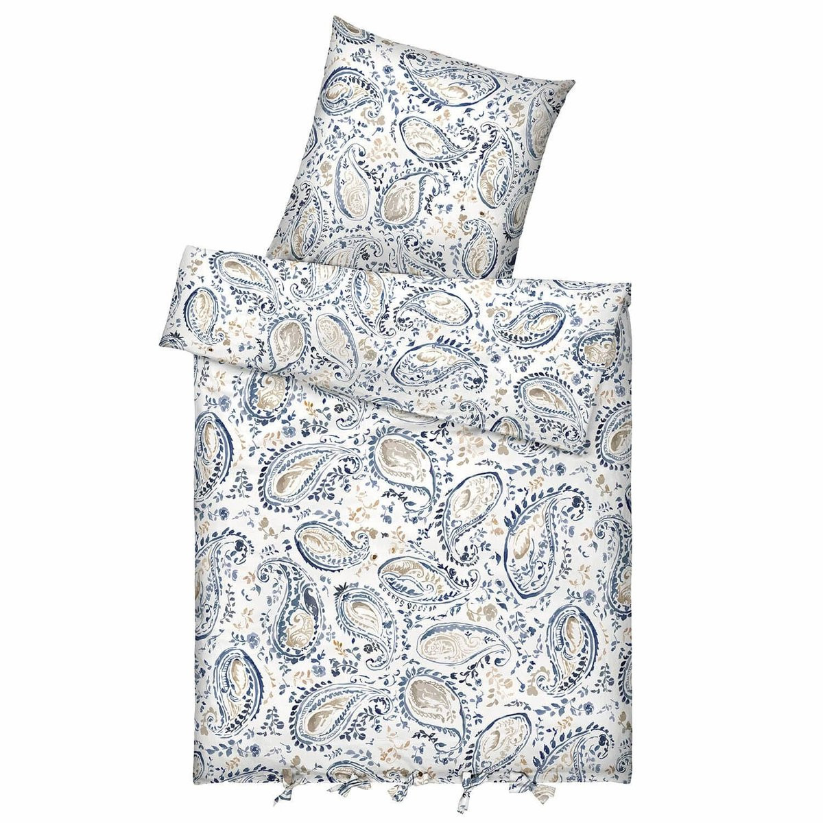 Loberon Beddengoed Le Perron blauw/crème
