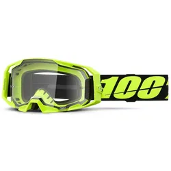 100%, Unisex, Sportbrille, ARmatic, Clear Lens - neon yellow (Black, FLUOGELB, Fluorescent Yellow, Neon Yellow, Clear), Schwarz, Gelb