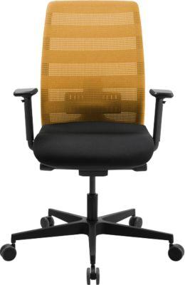 Schäfer Shop Select SSI PROLINE NEW WORK Bürodrehstuhl Netz Ocker, Gestell Schwarz