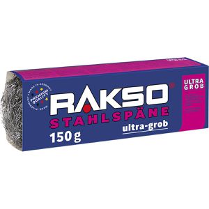 RAKSO Stahlwolle 030403, Späne, ultragrob, zum Reinigen und Schleifen, 150g