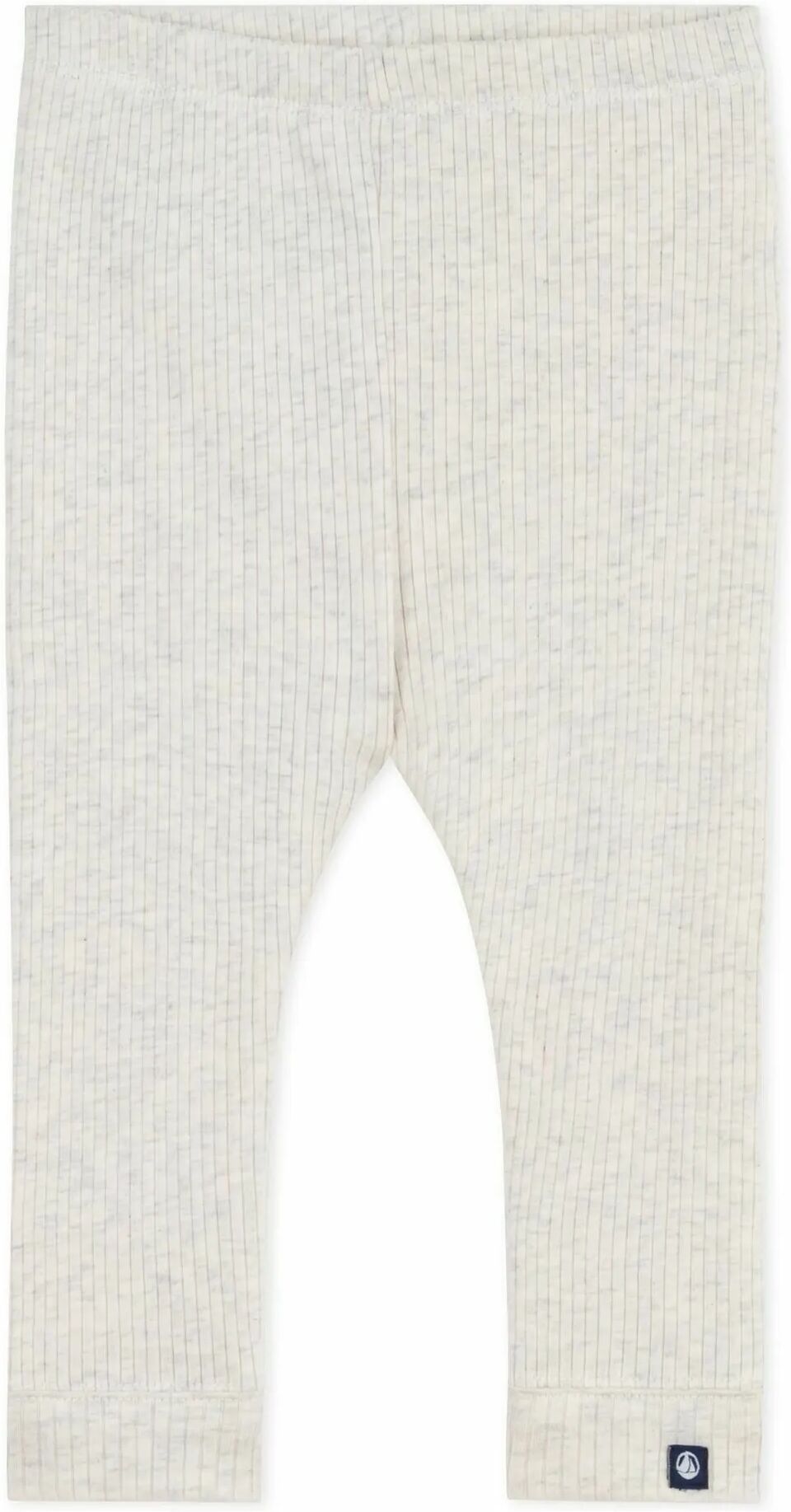 Petit Bateau Legging Côtelé Logo Beige chiné 6 mois