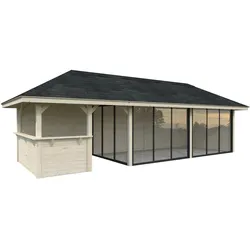 Palmako Pavillon Bianca 24,9 m2 Set 219 Slide naturbelassen