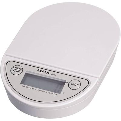 Maul MAULoval Briefwaage 1622002 Wägebereich (max.) 2 kg Ablesbarkeit 1 g batteriebetrieben Weiß