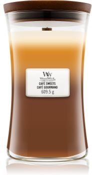 Woodwick Trilogy Café Sweets vela perfumada com pavio de madeira 609.5 g. Trilogy Café Sweets