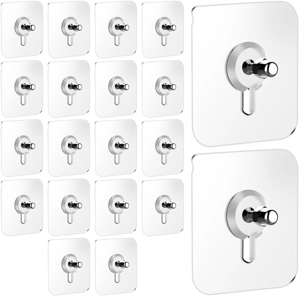 20 stuks Zelfklevende Transparante Foto Ophangers voor Muur Decoratie