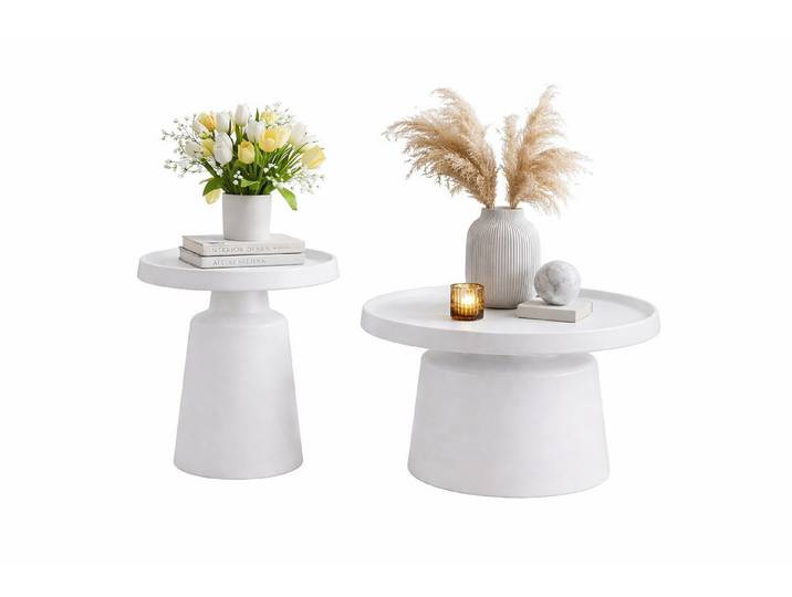 moebel-direkt-online Couchtisch 2tlg. Tischset Ø50 cm und Ø70 cm (2er-Set)