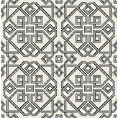 Seabrook Designs Wynne Greek Lattice Unpasted Wallpaper