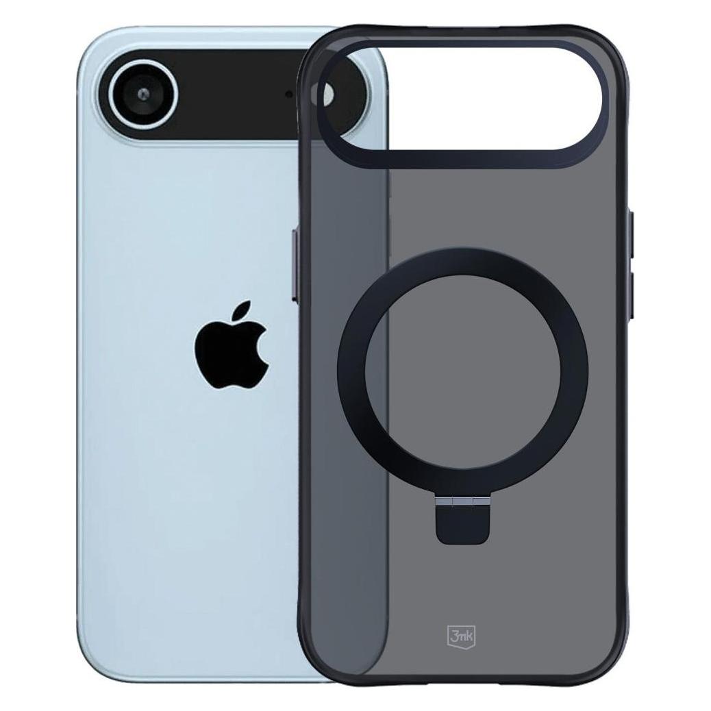 3MK - Smoke Matt Case Mag&Stand - iPhone 17 Air - Black (Apple iPhone 17) (5903108664738)