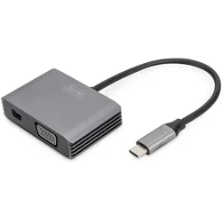 Digitus USB-C 4K 2in1 Mini DisplayPort + VGA Grafik-Adapter
