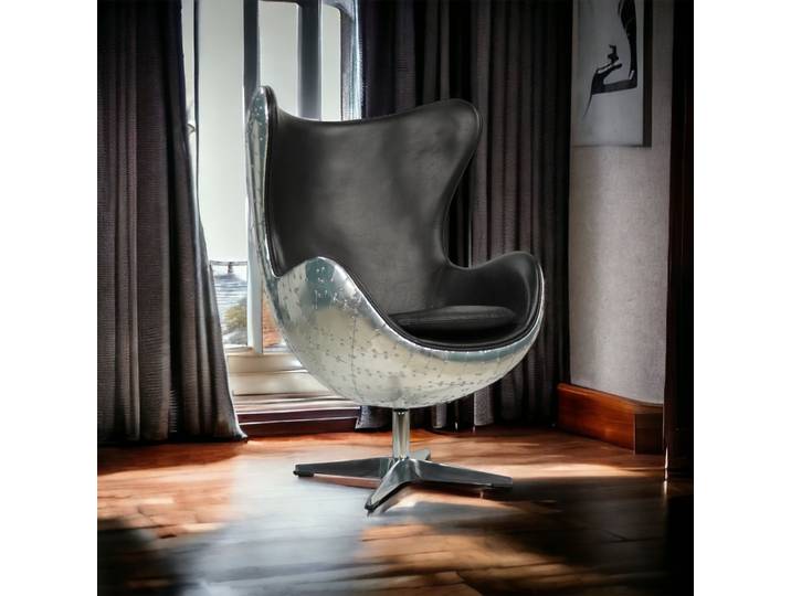 Fauteuil Aviateur Jacob's en Cuir - Montaigne Black