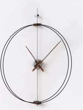 Discount Dollar Deals Spanish Minimalist Wall Clock, Large Wall Clock, Solid Wood Pointer, Creative Luxury Living Room Art Clocks, Silent Move silver Dial