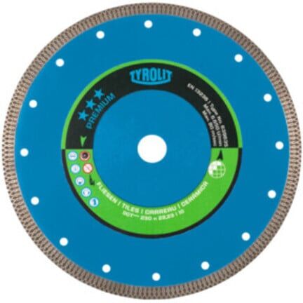 TYROLIT Disque de tronçonnage diamanté PREMIUM*** Carrelage, ⌀ disque : 230 mm (639635)