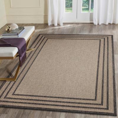 Lush Decor Monaco Striped Border Indoor/Outdoor Area Rug