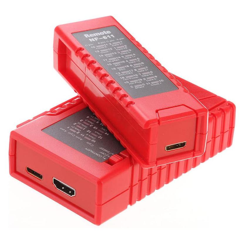W-Star Tester HDMI WSNF-611, vÄ. mini HDMI, 19 Led diod, test stínÄ>ní, remote modul (WSNF611RD)