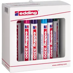 edding Permanentmarker 3300, Box mit 10 farbsortierten Stiften