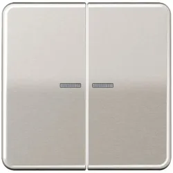 Jung CD10921STRFPT KNX RF Taster, 2fach, Secure, Aluminium eloxiert, Serie CD, platin CD 1092 1ST RF PT
