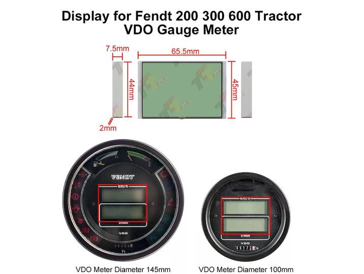 Écran LCD d'instrument pour tracteur Fendt 200 300 600, écran de tableau de bord VDO
