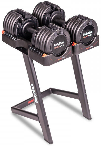 BodyMax 25kg Selectabell Adjustable Dumbbell 25kg Selectabell Pair with Stand
