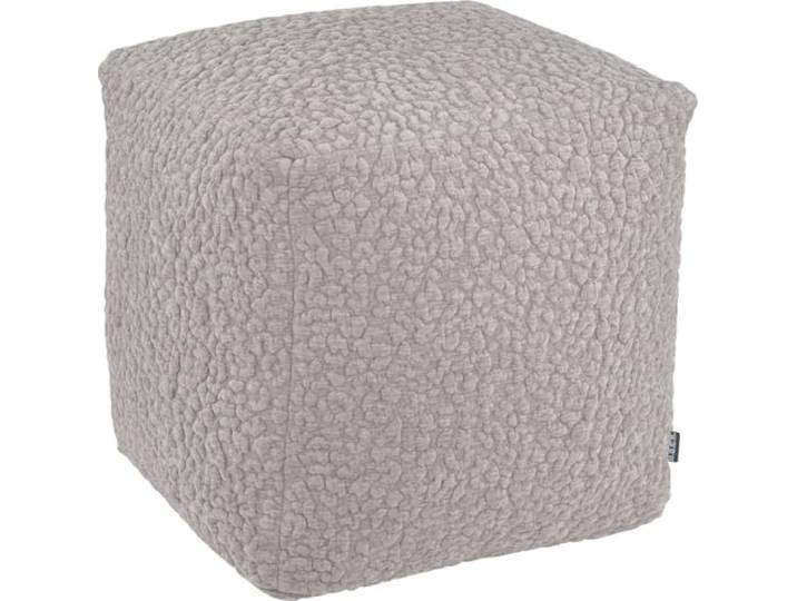 H.O.C.K. Pantery Bean Cube Pouf - Strukturiertes Bubble-Design, 40x40x40 cm (hellgrau)