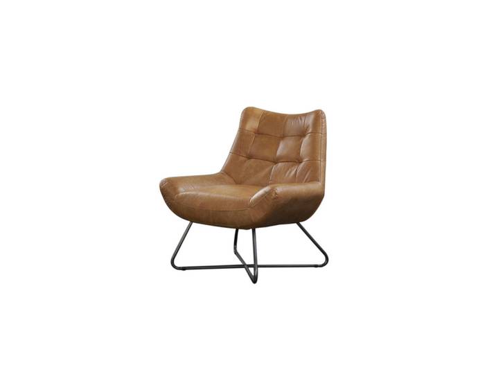 Kawola Sessel Snooze Braun Leder, Füllung: Komfortschaum, 82x93x76 cm, Wohnzimmer, Sessel